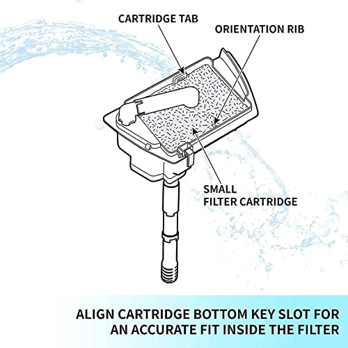 HiTauing 6 Packs Fish Tank Filters Cartridges for aqueon Filter cartridges Small Replacement Filter Cartridge for QuietFlow E Internal Power Filter 10 and 1/2.5/5 Gallon Minibow Aquarium Filters