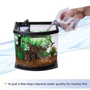 Aqueon LED MiniBow Small Aquarium Fish Tank Kit with SmartClean Technology, Black, 2.5 Gallon
