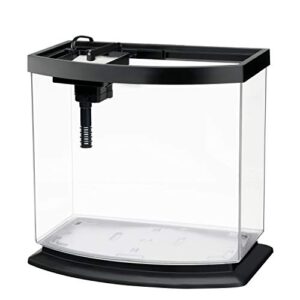 Aqueon LED MiniBow Small Aquarium Fish Tank Kit with SmartClean Technology, Black, 2.5 Gallon