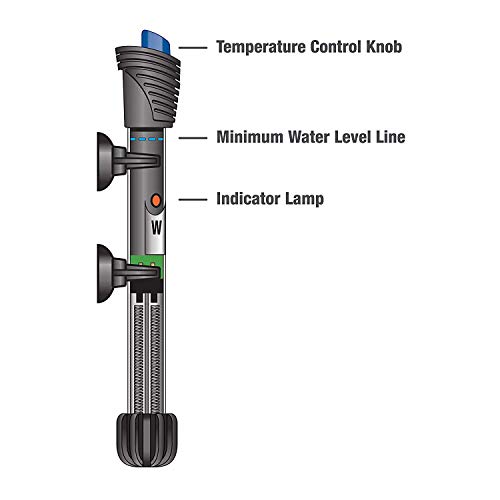 Aqueon Submersible Aquarium Heater, 100 Watts, Up to 40 Gallons