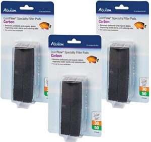 (3 packages) aqueon quietflow carbon cartridges with bio-media grid 30/50-4 cartridges per package