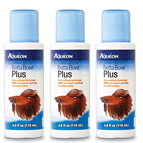 Aqueon Betta Bowl Plus Water Conditioner & Dechlorinator [3-Pack]