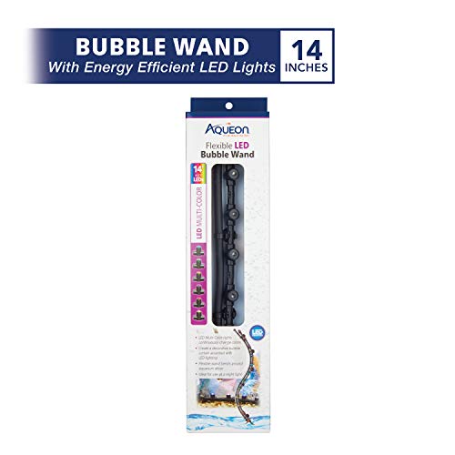 Aqueon Flexible LED Bubble Wand Multi Color 14 Inches