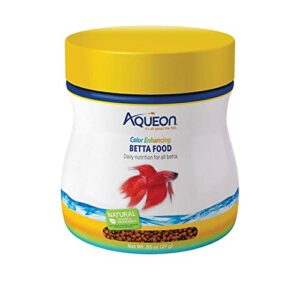 aqueon 3 pack color enhancing betta food pellets, 0.95 ounces per container