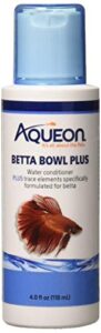 aqueon betta bowl plus water conditioner & dechlorinator (2 pack)
