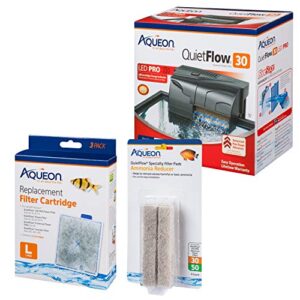 aqueon aquarium filter kit w/media (4 month supply), up to 45 gallons