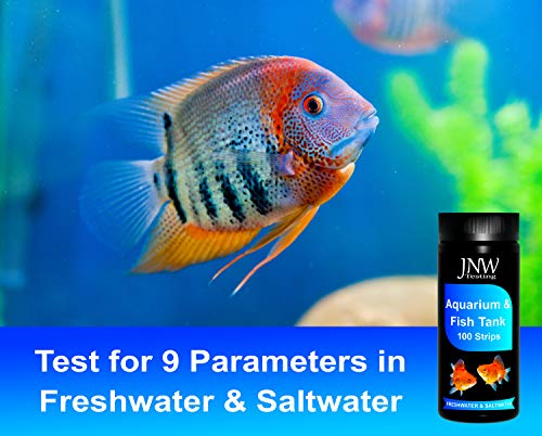 Aquarium Test Strips - 9-in-1 Aquarium Test Kit with eBook - Aquarium Water Test Kit with Quick and Accurate Fish Tank Test Strips - 100 Test Strips by JNW Direct