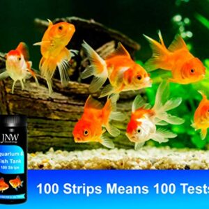 Aquarium Test Strips - 9-in-1 Aquarium Test Kit with eBook - Aquarium Water Test Kit with Quick and Accurate Fish Tank Test Strips - 100 Test Strips by JNW Direct