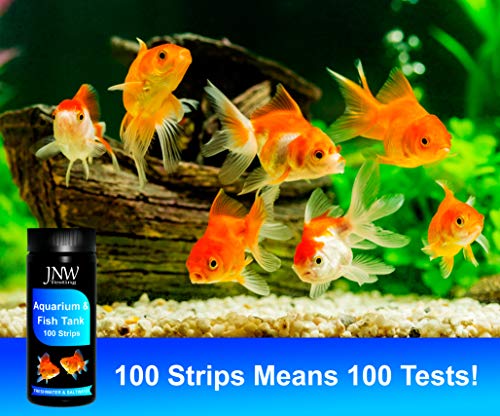 Aquarium Test Strips - 9-in-1 Aquarium Test Kit with eBook - Aquarium Water Test Kit with Quick and Accurate Fish Tank Test Strips - 100 Test Strips by JNW Direct