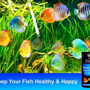 Aquarium Test Strips - 9-in-1 Aquarium Test Kit with eBook - Aquarium Water Test Kit with Quick and Accurate Fish Tank Test Strips - 100 Test Strips by JNW Direct