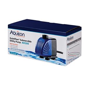aqueon quietflow submersible utility pump 1200, black