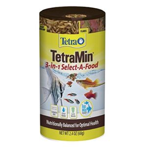 tetra tetramin select-a-food 2.4 ounces, fish flakes, variety pack
