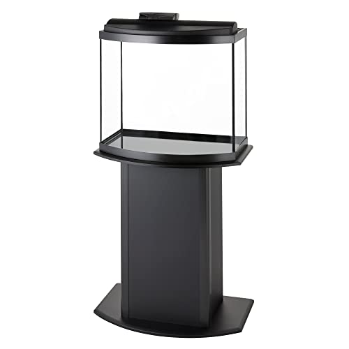 Aqueon Pedestal Bow Aquarium Stand, 26" W X 29" H, 29 LB, Black