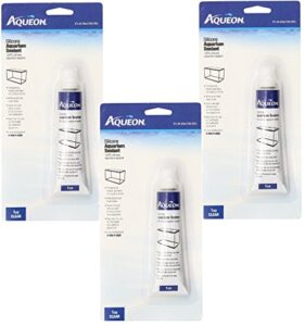 aqueon (3 pack) silicone sealant, clear, 1-ounce tubes