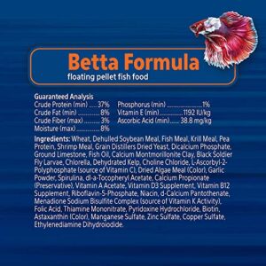 Aqueon 2 Pack of PRO Betta Formula Floating Pellet Fish Food, 1.4 Ounces Each