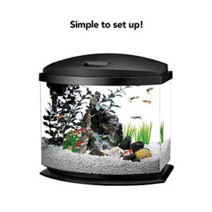 Aqueon LED Minibow Aquarium Starter Kit with LED Lighting, 5 Gallon, Black