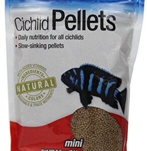 Aqueon 06181 Cichlid Food Mini Pellets, 2 Packs of 8.5 Ounces