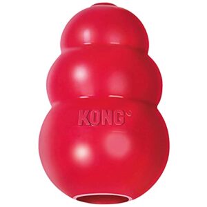 kong – classic dog toy, durable natural rubber- fun to chew, chase and fetch – for medium dogs