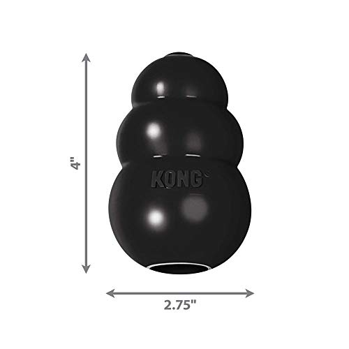 KONG - Extreme Dog Toy - Toughest Natural Rubber, Black - Fun to Chew, Chase and Fetch - for Large Dogs