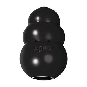 kong – extreme dog toy – toughest natural rubber, black – fun to chew, chase and fetch – for large dogs