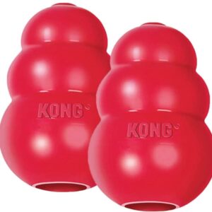 KONG Classic Medium Dog Toy Red Medium Pack of 2