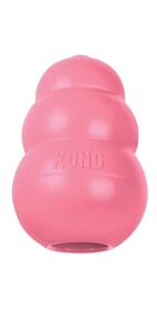 kong – puppy toy natural teething rubber – fun to chew, chase and fetch – pink, for small puppies
