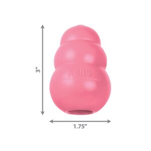 KONG - Puppy Toy Natural Teething Rubber - Fun to Chew, Chase and Fetch - Pink, for Small Puppies