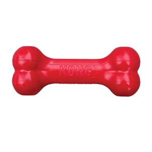 kong goodie bone – natural rubber dog chew bone & treat dispensing toy – for medium dogs
