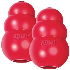 kong classic dog toy, small – 2 pack