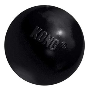 kong – extreme ball – durable rubber dog toy for power chewers, black – for medium/large dogs