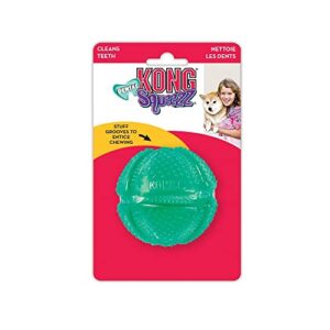 KONG - Squeezz Dental Ball - Unique Flexible Texture, Teeth and Gum Cleaning Dog Toy - for Medium/Large Dogs