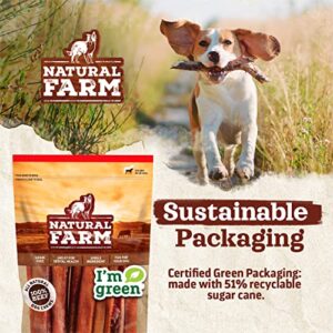 Natural Farm Filled Dog Bones, Bully Stick Flavor (5-6 Inch, 3 Pack), Limited Ingredient Stuffed Dental Dog Bone Treats for Large Dogs