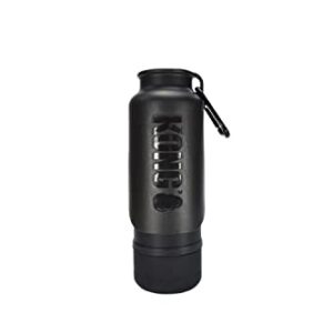 KONG H2O Insulated Dog Water Bottle & Travel Bowl, 25 oz - Black