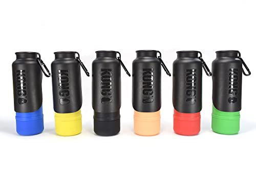 KONG H2O Insulated Dog Water Bottle & Travel Bowl, 25 oz - Black