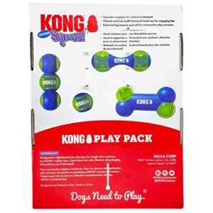 KONG Squeezz Action Play Pack Dog Toys, Variety Pack (4 pk)