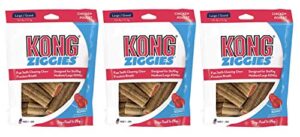 kong stuff’n ziggies large dog treat, 8-ounce (pack of 3)