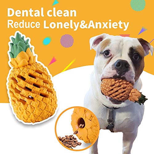 LPHSNR Pineapple Dog Toys for Large Dogs Aggressive Chewers Puppy, Indestructible Dog Chew Toys for Small Medium Dogs, Tough Dog Puzzle Toys Treat Dispensing Durable Dog Toys Teeth Clean