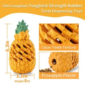 LPHSNR Pineapple Dog Toys for Large Dogs Aggressive Chewers Puppy, Indestructible Dog Chew Toys for Small Medium Dogs, Tough Dog Puzzle Toys Treat Dispensing Durable Dog Toys Teeth Clean