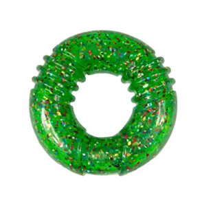 KONG - Squeezz Confetti Ring - Durable Squeaky Dog Chew and Fetch Toy - For Medium Dogs (Assorted Colors)