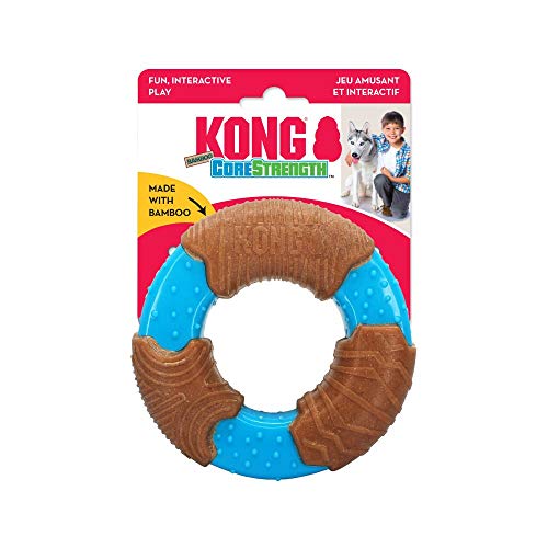 KONG - CoreStrength Bamboo Ring - Long Lasting Dog Dental and Chew Toy - for Medium/Large Dogs