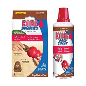 kong – treats combo pack – easy treat paste and dog snacks – liver flavor for small dogs