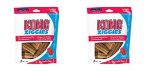 kong pack of 2 ziggies teeth cleaning dog treats chicken flavor