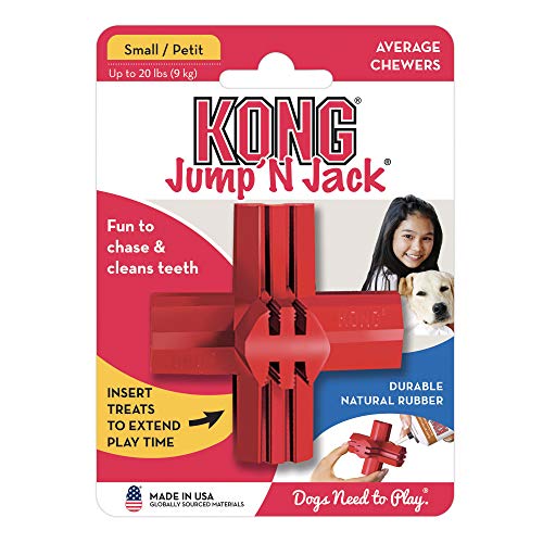 KONG - Jump'N Jack and Easy Treat Peanut Butter - Treat Dispensing Toy with Treats - for Small Dogs