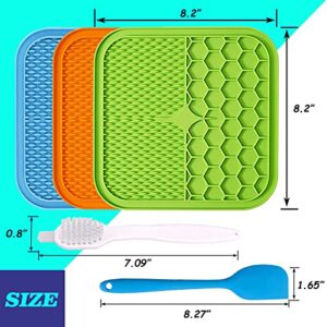 Kwispel Dog Licking Mat, 3 Pcs Large Licking Mat for Dogs with Suction for Anxiety, Peanut Butter Dog Licking Mat Slow Feeder Dispensing Treater Lick Pad for Dogs Cats Grooming Bathing and Training