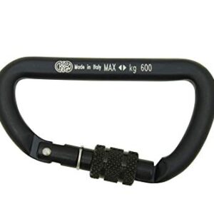 Kong Mini D Screw Gate Carabiner Black