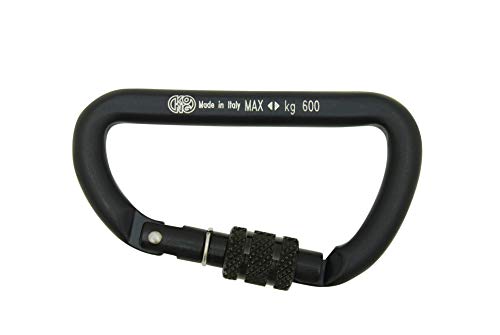 Kong Mini D Screw Gate Carabiner Black