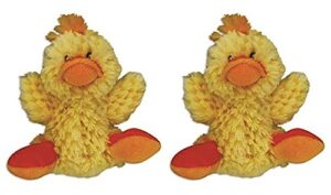 kong low stuffing with squaker dog toy small color:duck size:pack of 2