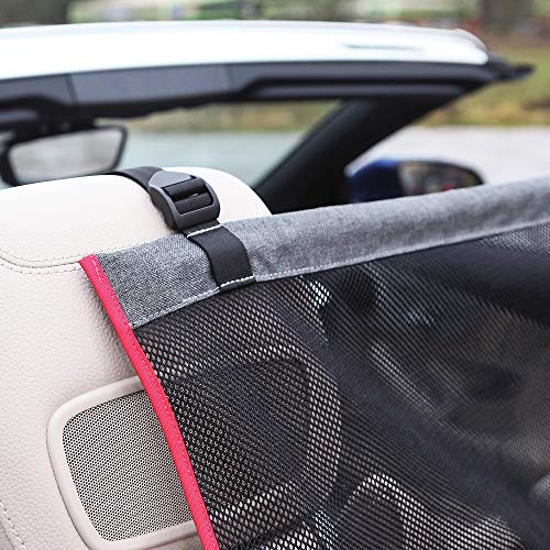 KONG Dog Car Barrier - Protective Mesh Net Car Seat Divider for Pets with Adjustable Straps