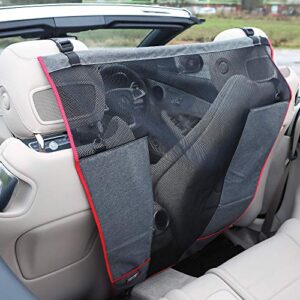 KONG Dog Car Barrier - Protective Mesh Net Car Seat Divider for Pets with Adjustable Straps