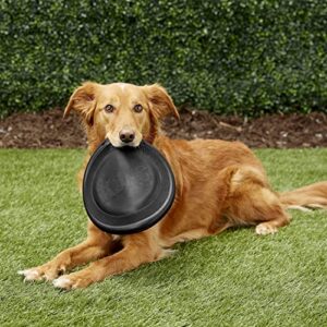 Kong Black Flyer - Rubber Dog Frisbee, Soft Rubber Dog Fetch Toy For Improving Dogs Mental & Physical Development, Teething, Exercising, Supports Bigger Breeds, Non-Toxic Soft Frisbee, Black (1-Pack)